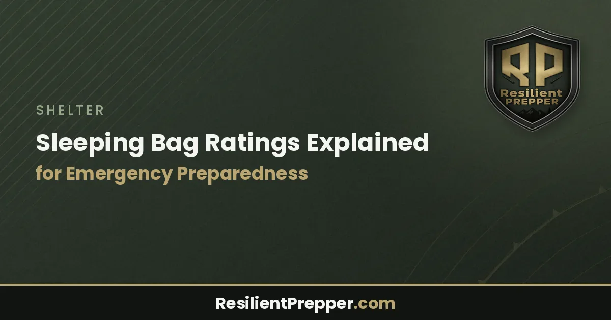 Sleeping Bag Ratings Explained for Emergency Preparedness