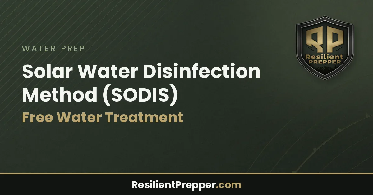 Solar Water Disinfection Method (SODIS): Free Water Treatment