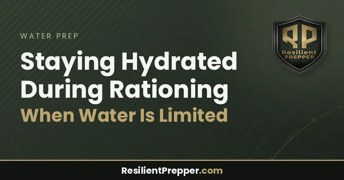 Staying Hydrated During Rationing When Water Is Limited