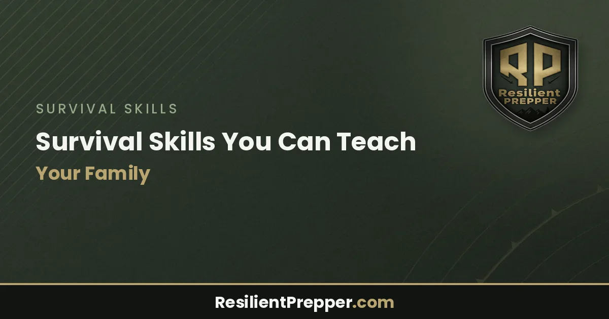 Survival Skills You Can Teach Your Family