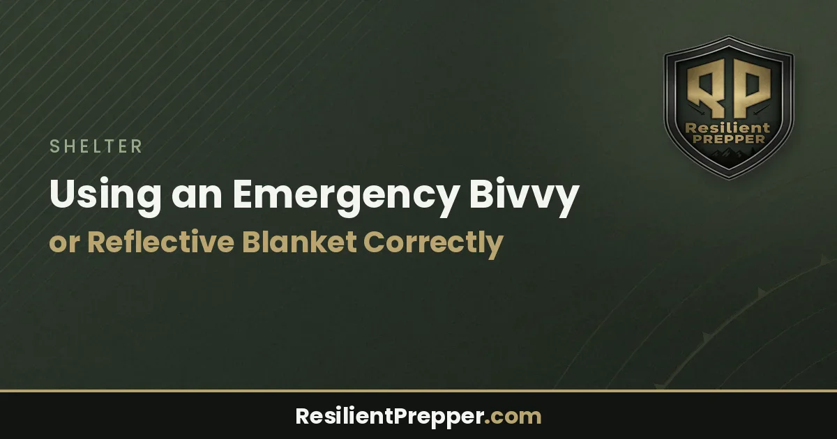 Using an Emergency Bivvy or Reflective Blanket Correctly