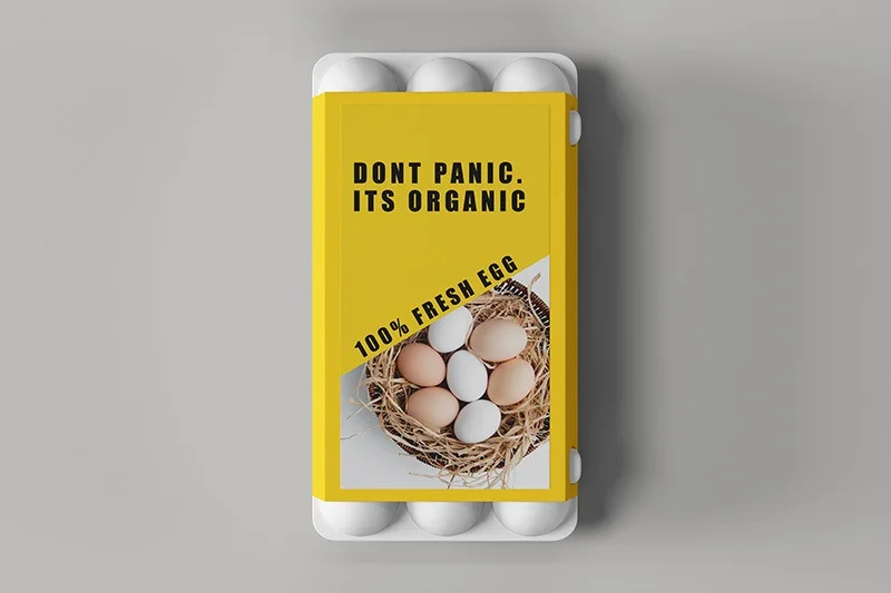 Organic Egg Packaging Sleeves - Custom Printed Organic Egg Packaging Sleeves - Custom Printed