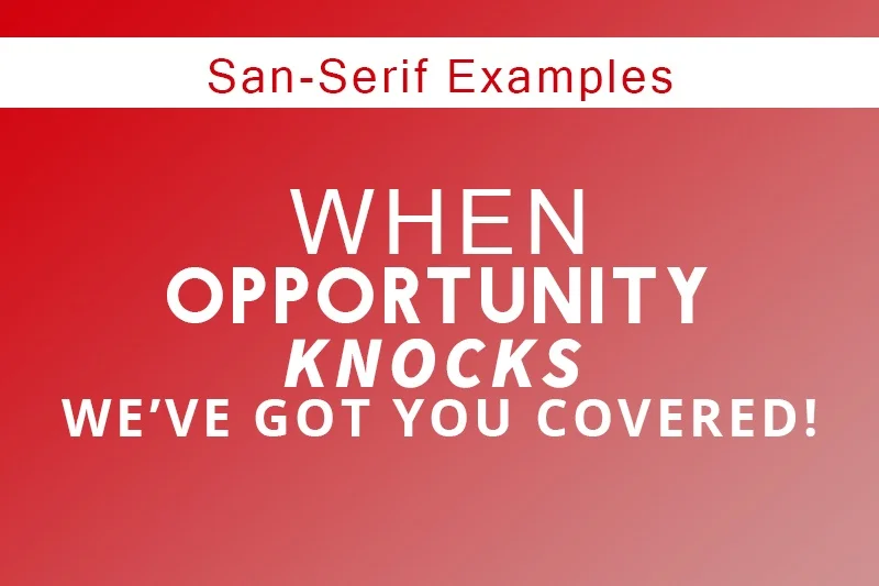 Sans-Serif-fonts examples - samedayprinting Sans-Serif-fonts examples - samedayprinting