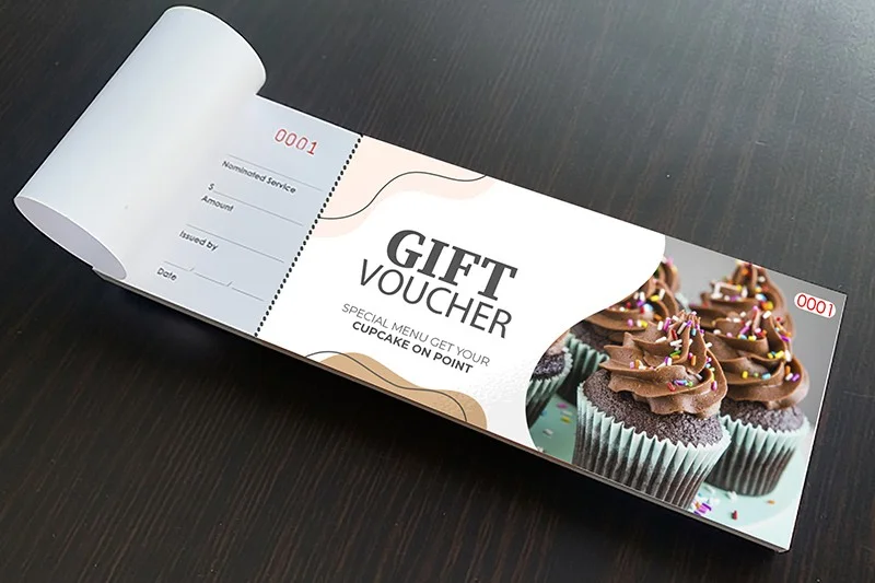 Booklet Gift Voucher - Cupcake Booklet Gift Voucher - Cupcake