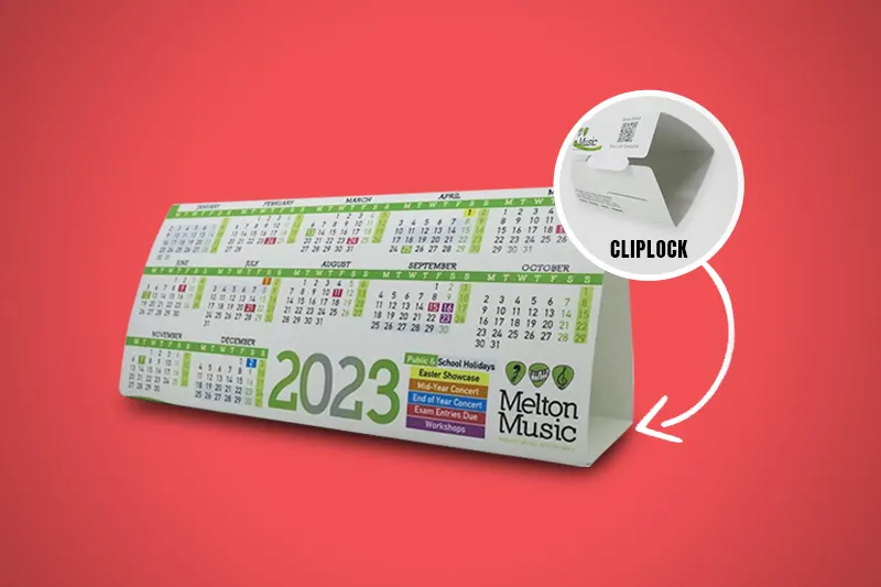 Clicklock Desktop Tent Calendar Same Day Printing v2 1