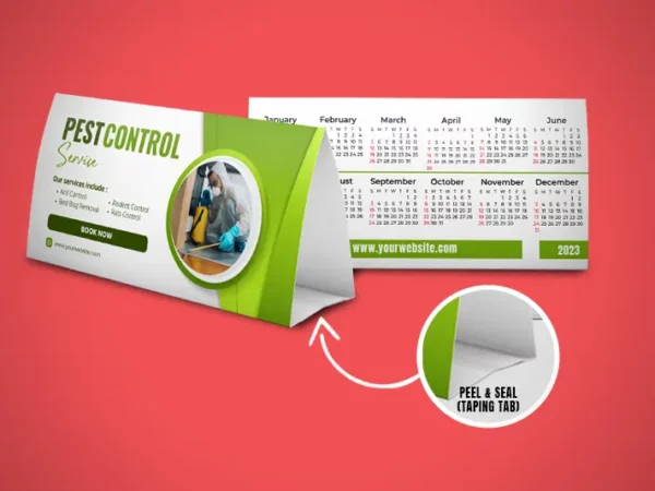 Peel and Seal Desktop Tent Calendar Same Day Printing 1