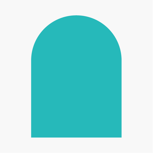 Half circle icon with BG
