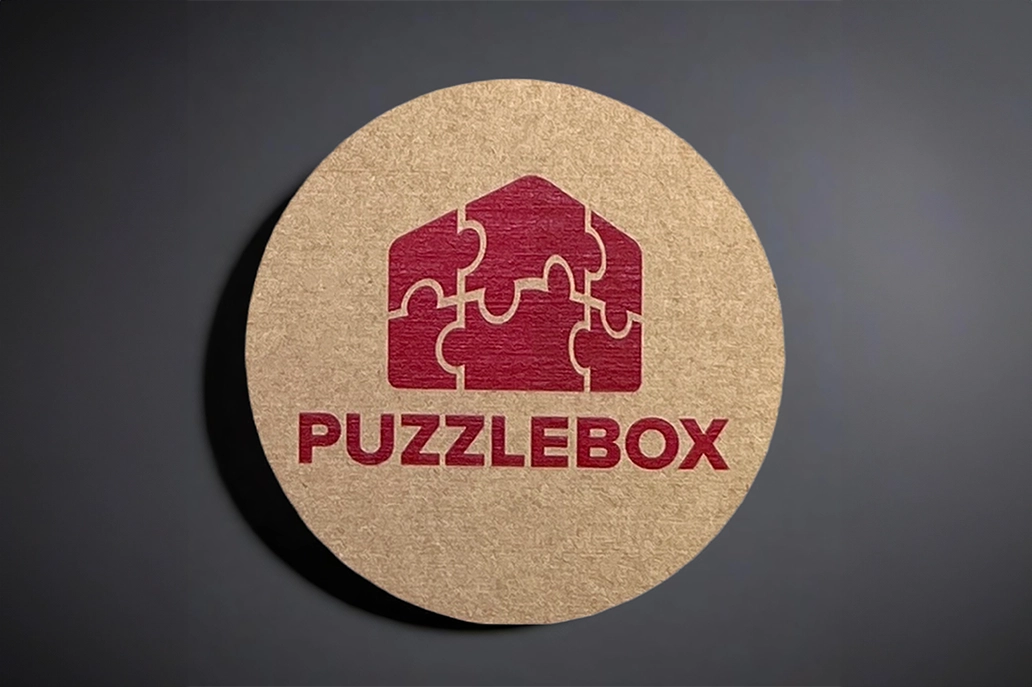 Circle kraft business card