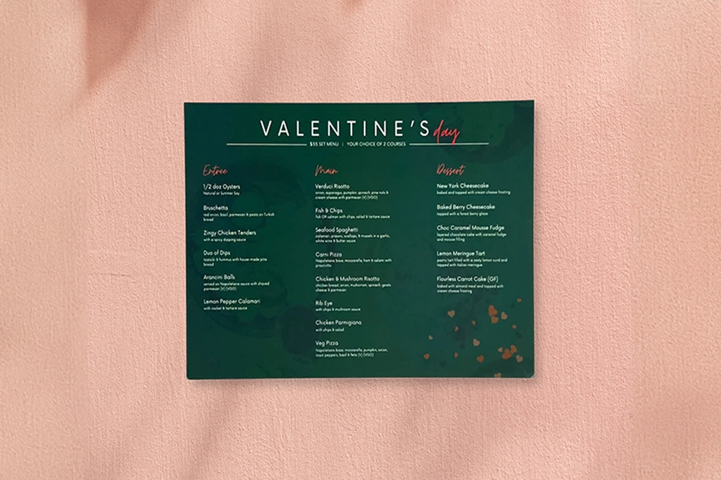 A4 postcard with matt lamination