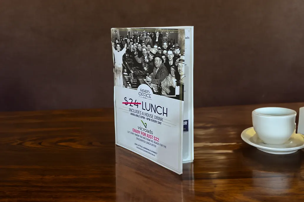 A5 4pp brochure menu