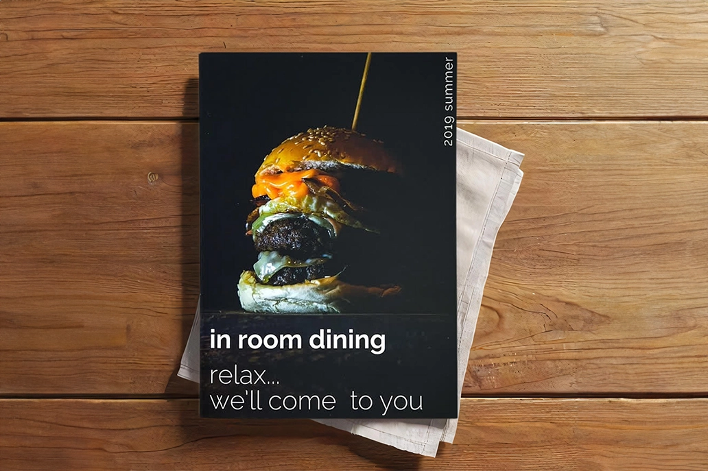 A5 4pp folded brochure menu