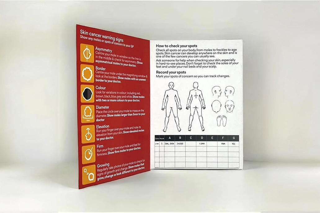 A5 folded to A6 portrait 4pp brochure printed on 290gsm carta solida board