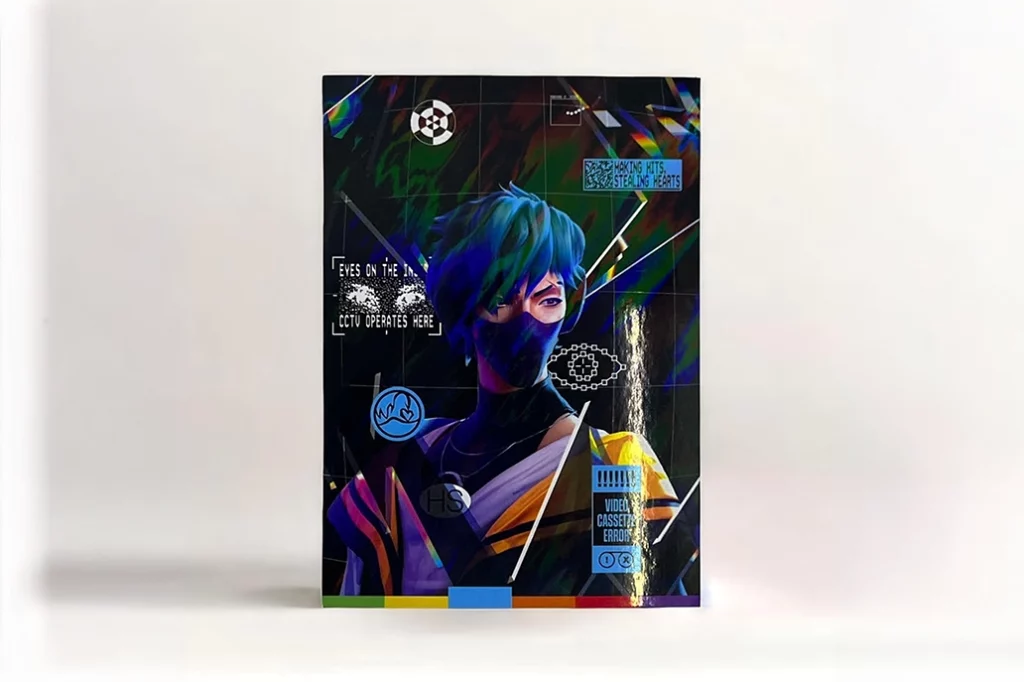 A6_Postcard_F-HG A6 Postcard with holographic foiling