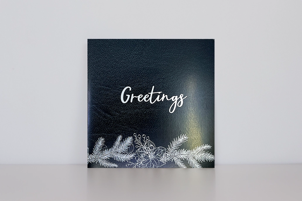 Christmas card in carta solida stock