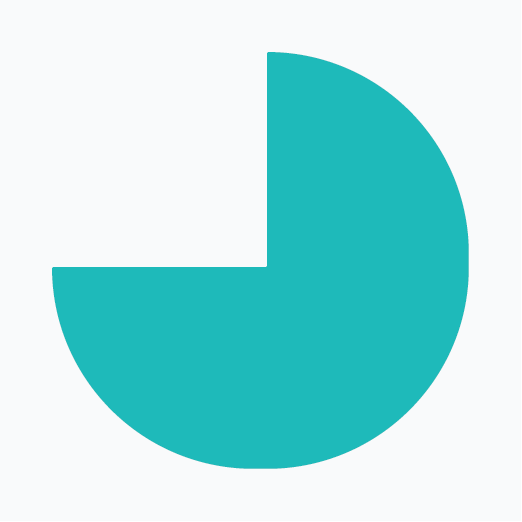 Circle legal corner icon