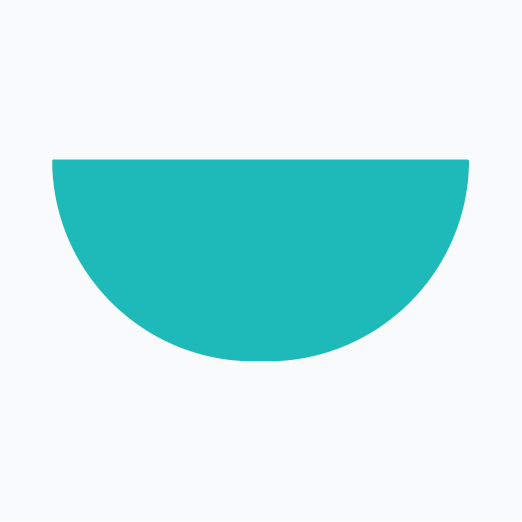Half Circle legal corner icon