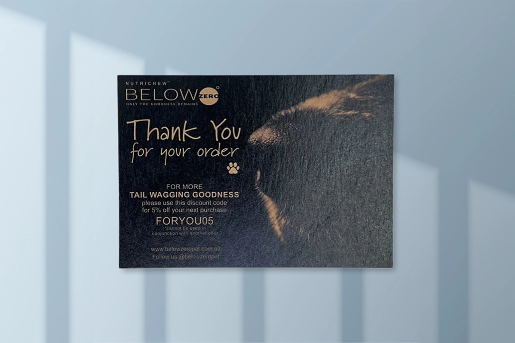 Kraft rectangular nurture card or marketing card