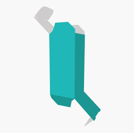 Reverse tuckend box icon