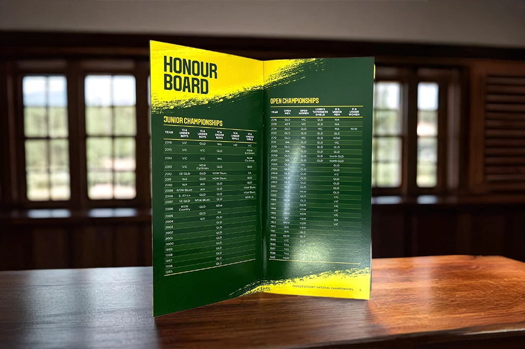 DL saddle stitch book in gloss coated lamination