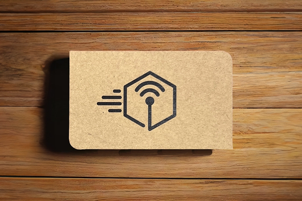 2 round corner kraft business card