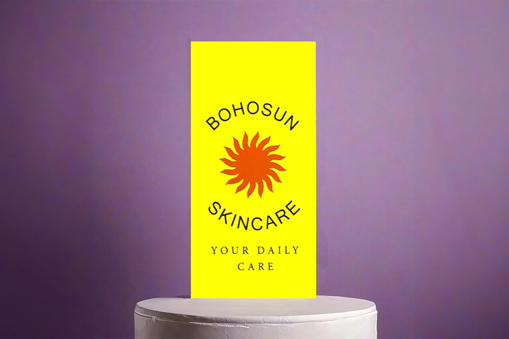Business Card in rectangle slim straight cut shape with matt lamination