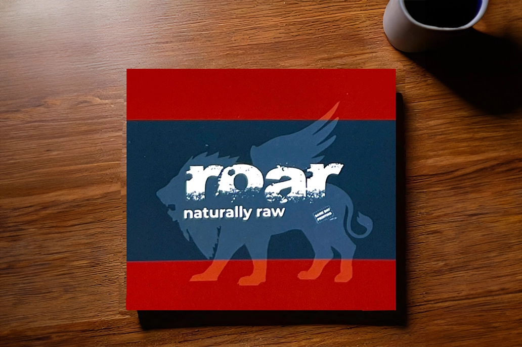 Business card in square straight cut shape and matt lamination