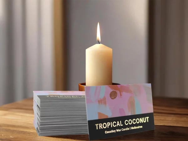 Rectangle business card with gold foil