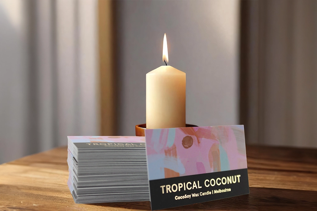 Rectangle business card with gold foil