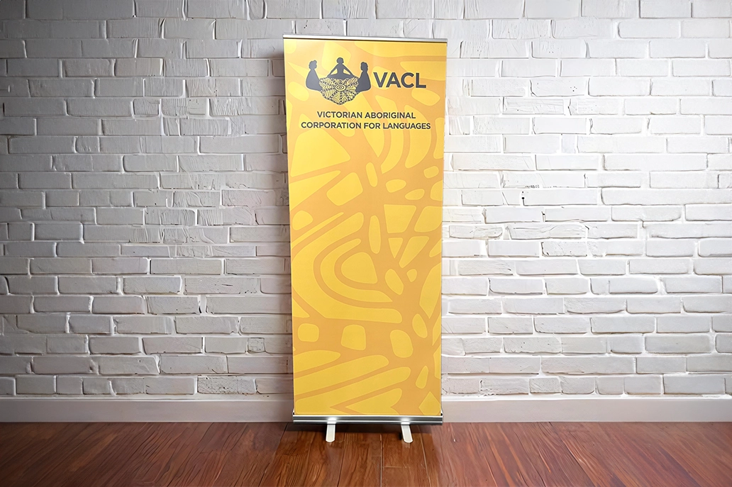 Classic single sided pull up banner by VACL