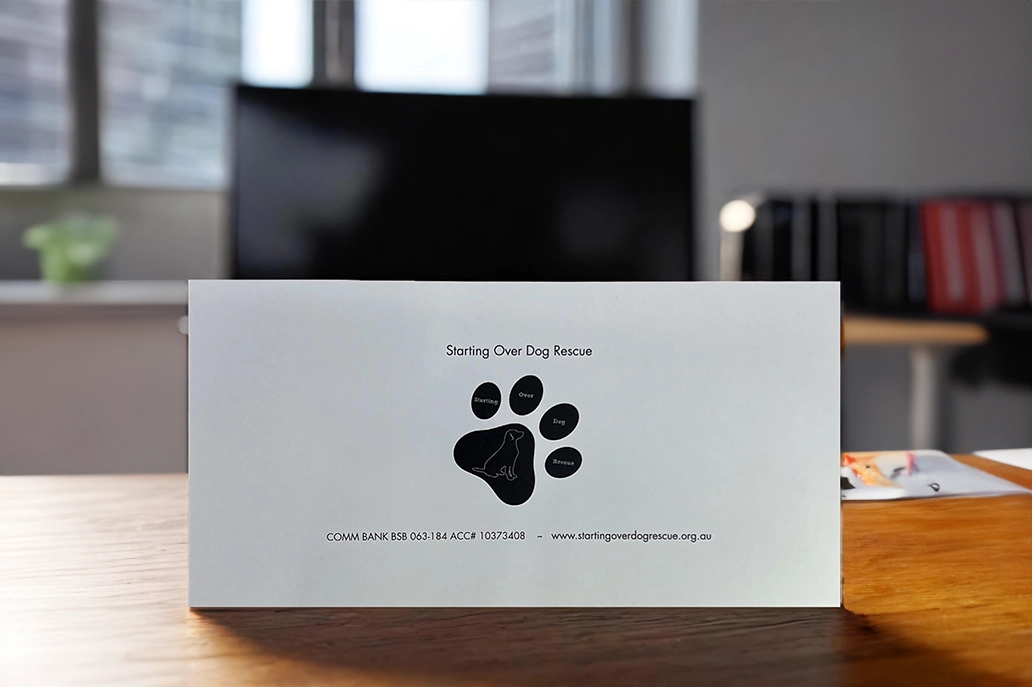 DL Envelope for Starting Over Dog Rescue