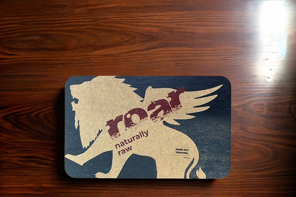 Kraft business card in 4 round corners