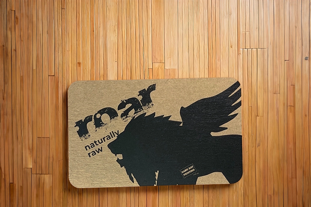 Kraft business card in 4 round corners