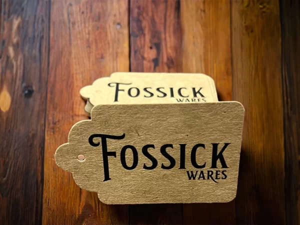 Kraft scalloped swing tag