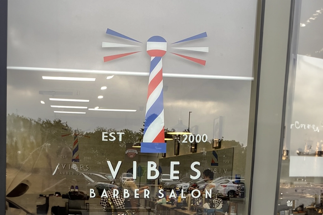 Printed transfer decal cut lettering