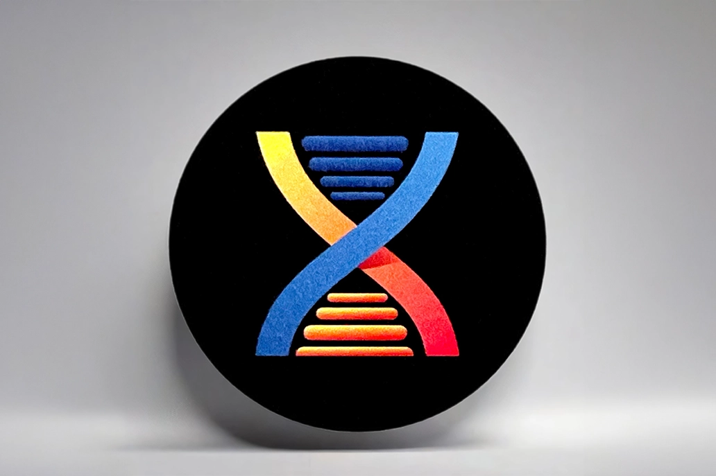 Recycled business card in circle shape