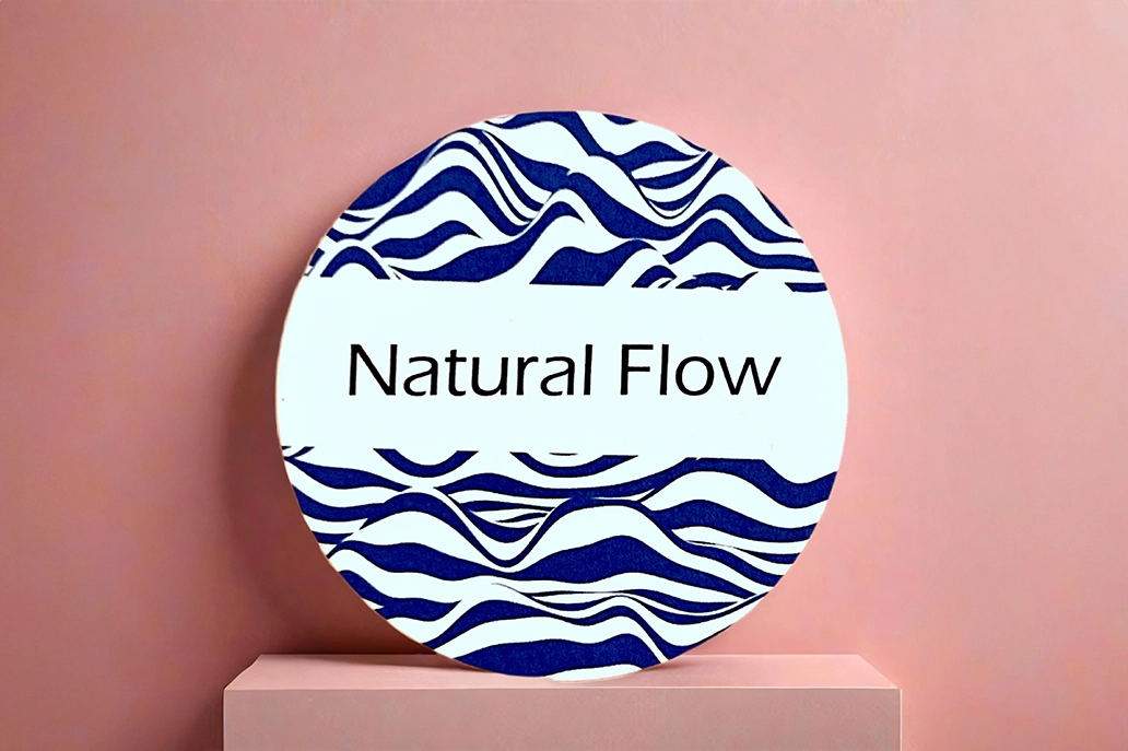 Recycled business card in circle shape