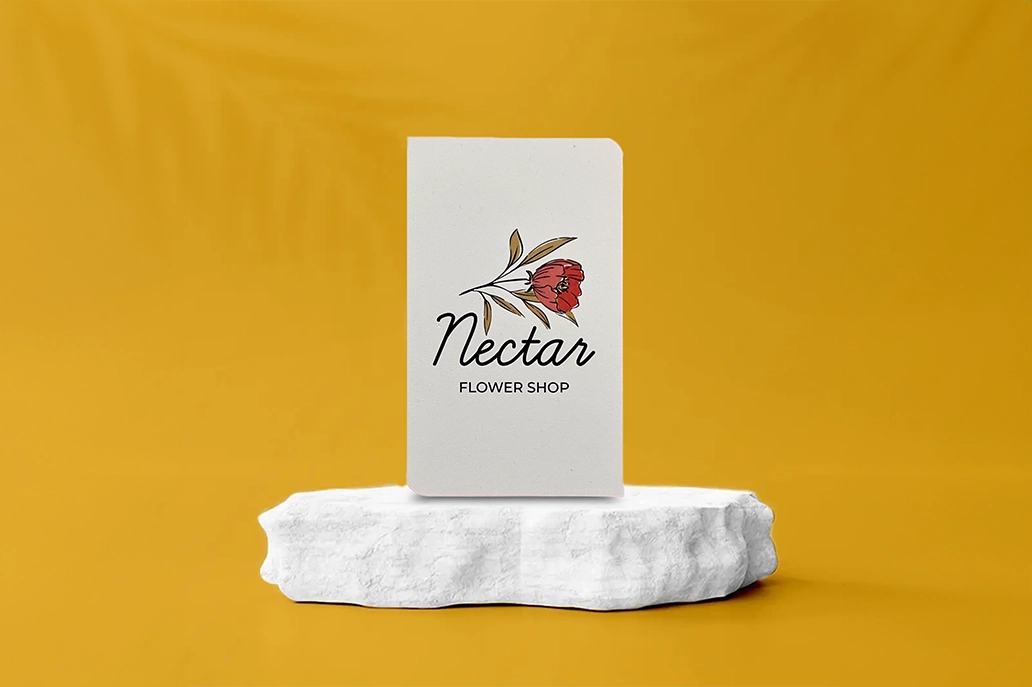Recycled business card in 2 round corners