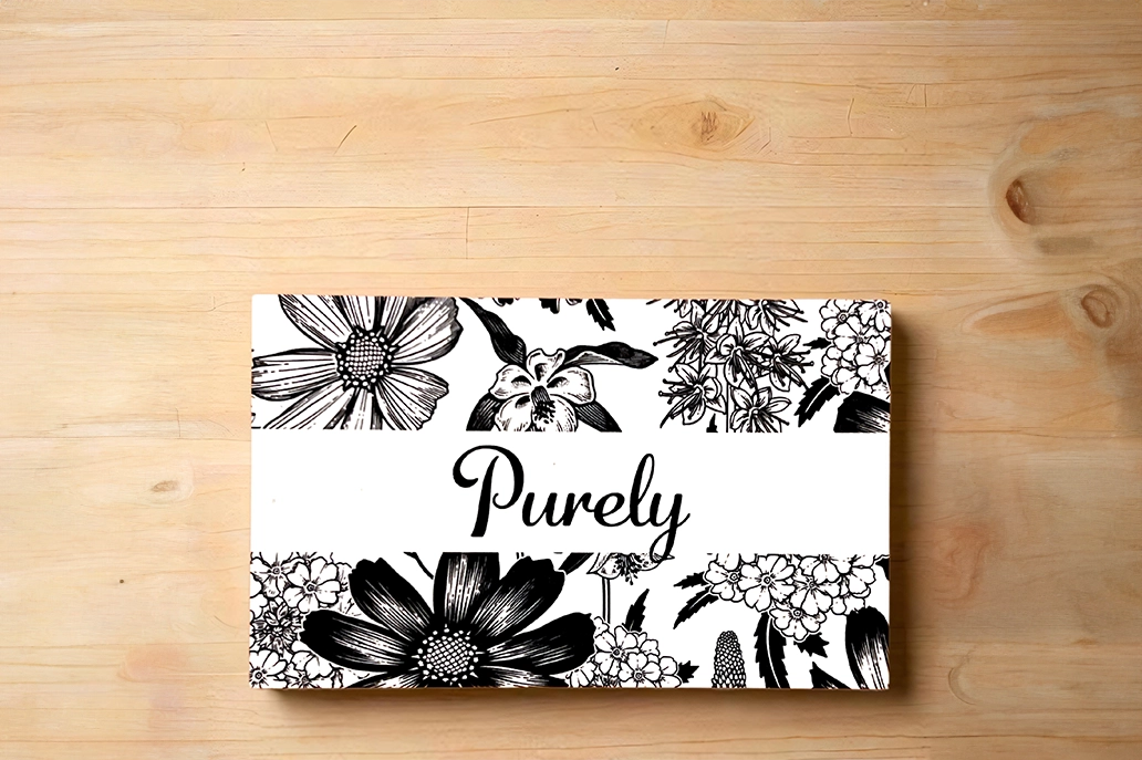 Recycled business card in straight cut