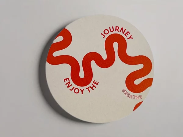 Recycled circle marketing card