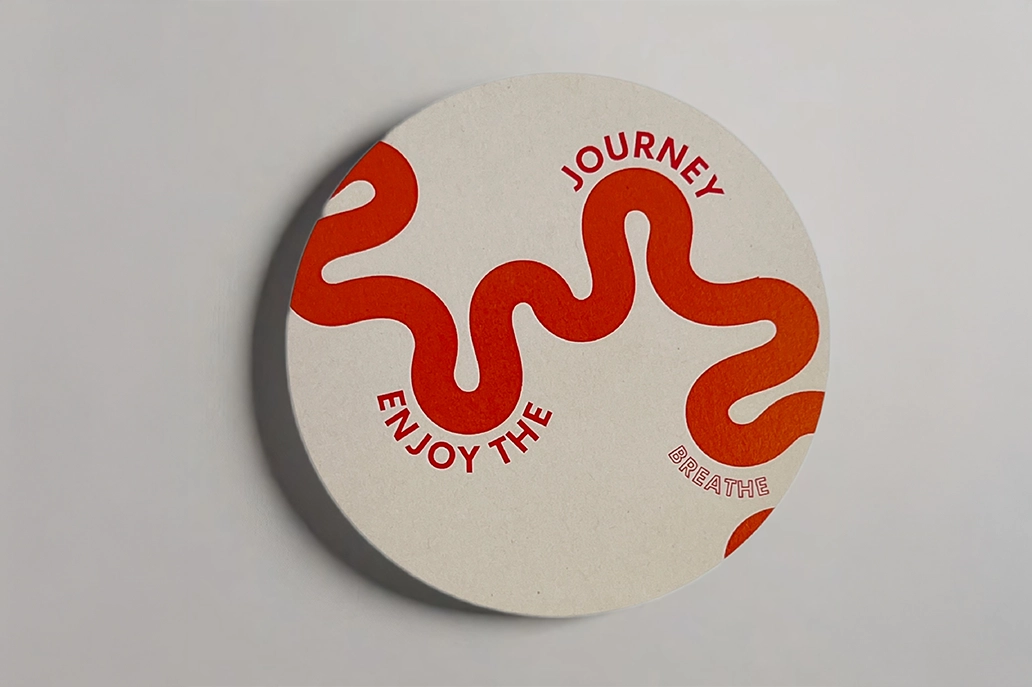 Recycled circle marketing card
