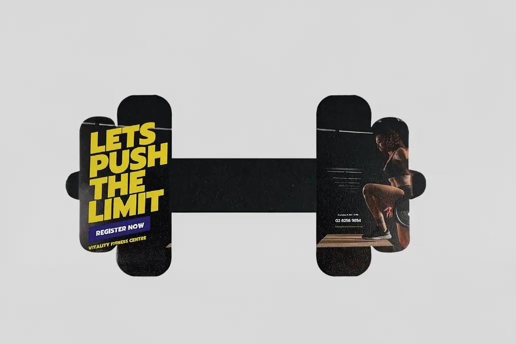 Uncoated custom shaped marketing card