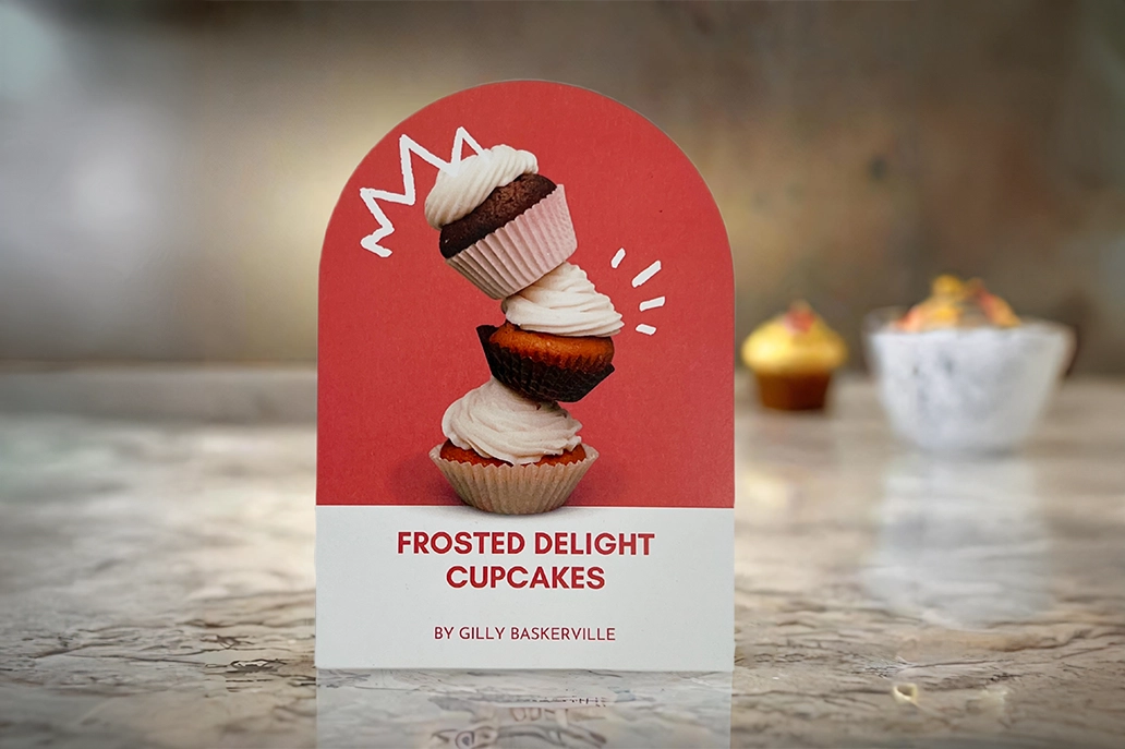 Uncoated half circle marketing card