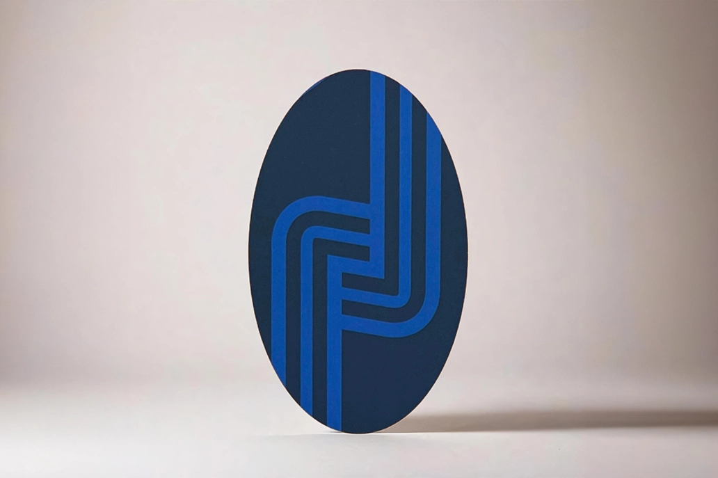 Oval business card in matt coated stock same day printing