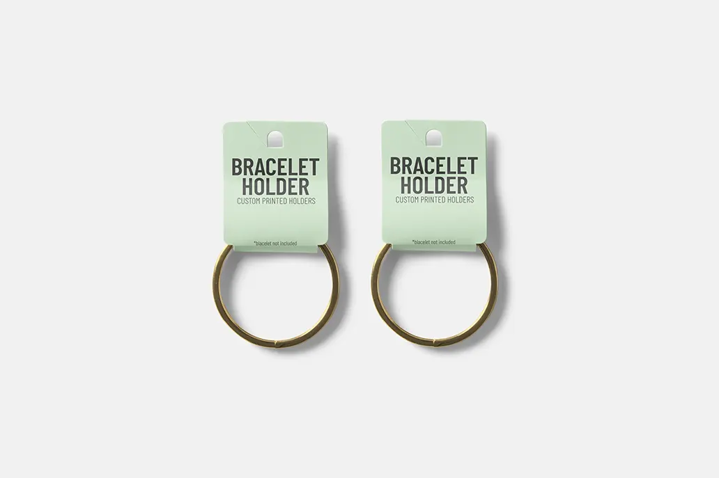 Bracelet holder in custom die cut