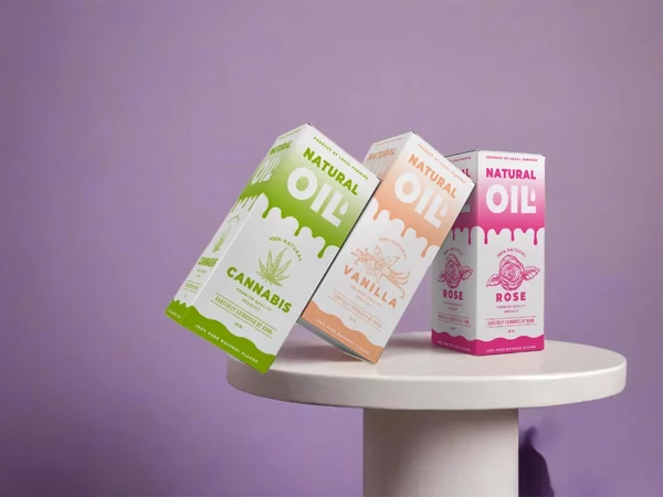 Matt coated custom CBD oil boxes