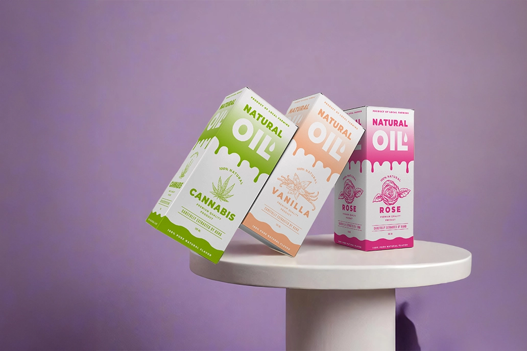 Matt coated custom CBD oil boxes