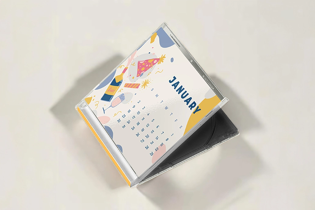 CD case calendar