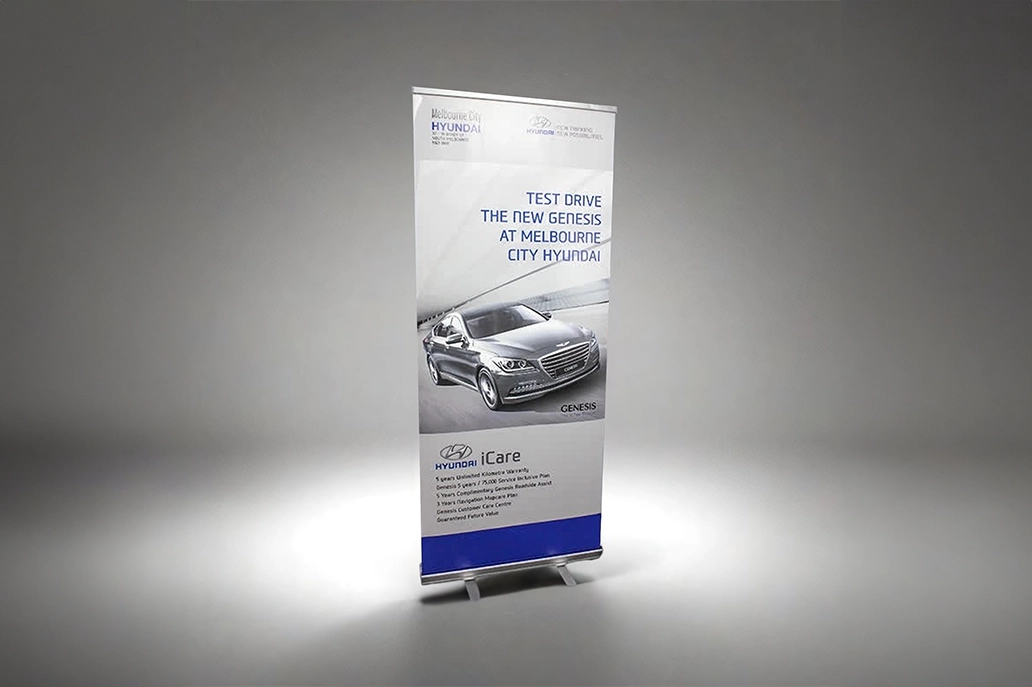 Classic single sided pull up banner