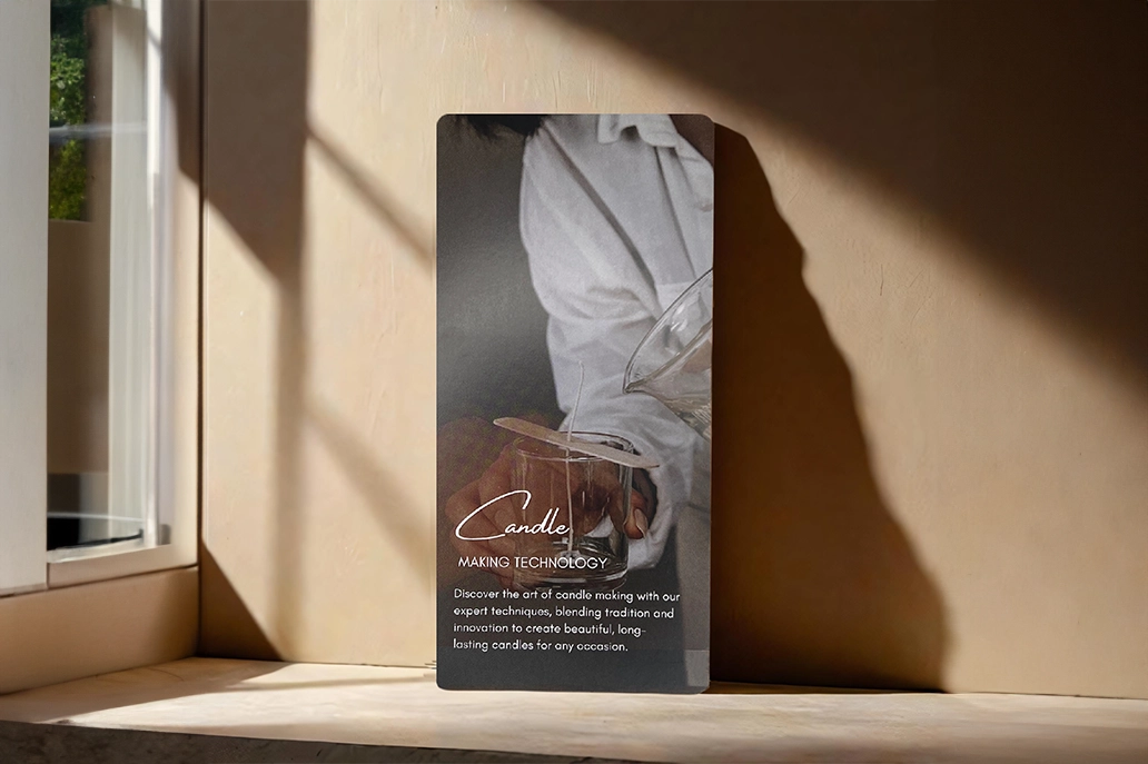 Classic slim 4 round corner marketing card in matt coated stock