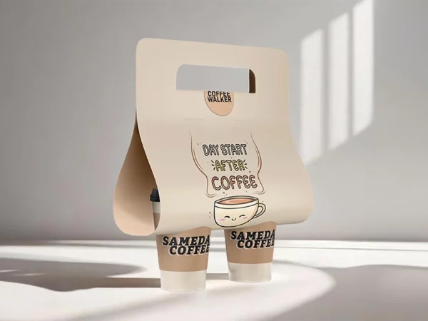 Coffee cup takeaway walker